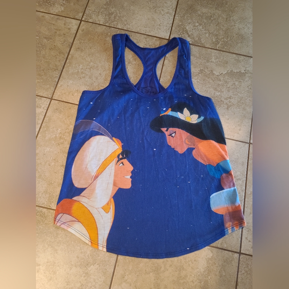 Blue Disney Princess Tank Top